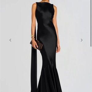 Retrofete Black Backless Gown Julia Dress
